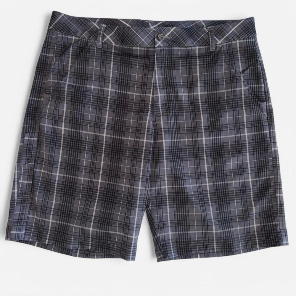 Fila Sport Golf Men's Sz 38 Plaid Gray Shorts Stretch Classic Preppy Active